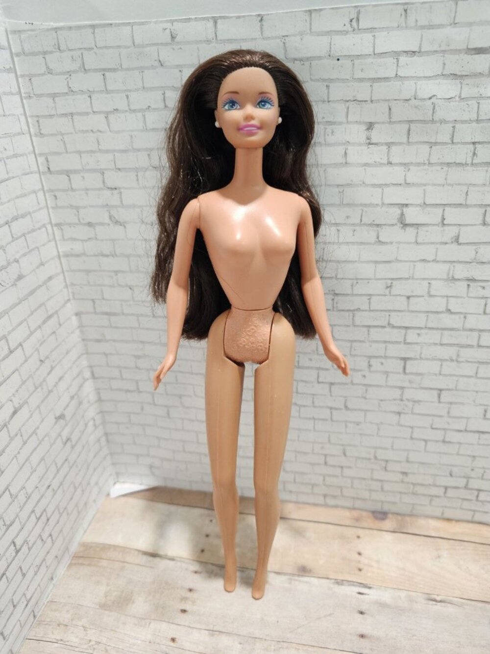 Mattel Vintage 90s Burnette Blue Eyed Nude Barbie Fashion Doll Rare Iconic Y2K - Picture 3 of 7